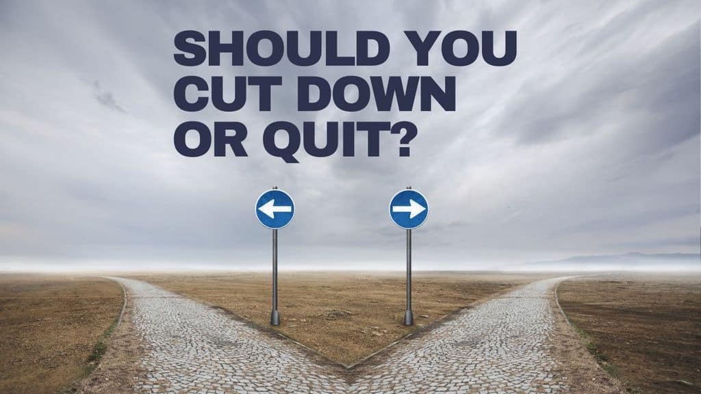 Should you cut down or quit?