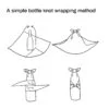 Furoshiki Gift Knot Bottle Wrapping - Small Bottles 80x80cm - Image 2