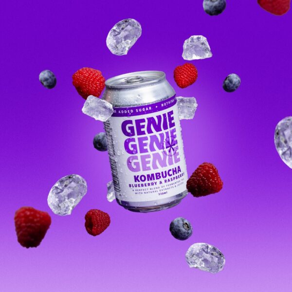 Genie Kombucha Blueberry Raspberry