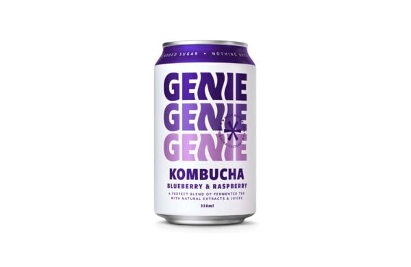 Genie Kombucha Blueberry Raspberry can