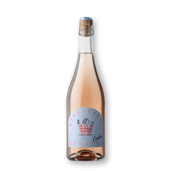 Wednesday's Domaine Cuvee sparkling wine bottle