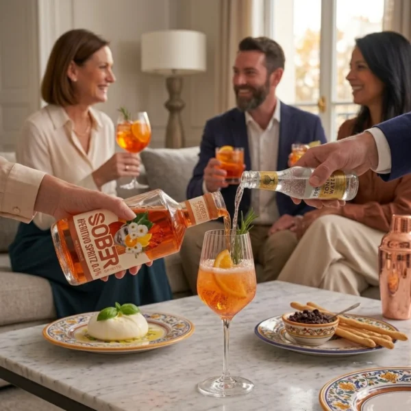 Sober Spirits Aperitivo Spritz served