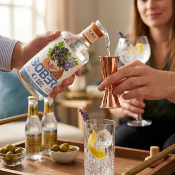 Sober Spirits Gin served