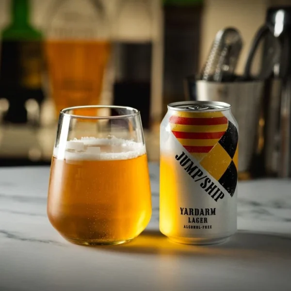 Yardarm lager in a glass